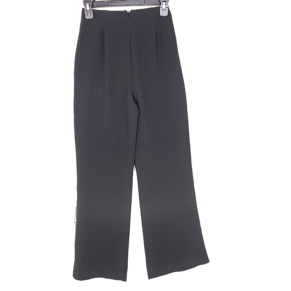 Cinq a Sept Fringe Pants Women 00 Black Luxurious Elegance Sophisticated Trouser - Picture 2 of 13